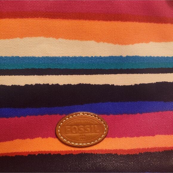 FOSSIL Tablet Zipper Sleeve Cover Multi-Color Stripes - Picture 2 of 10